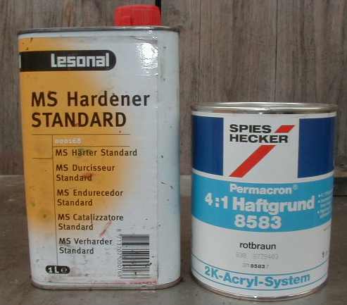 Grundierung und Härter